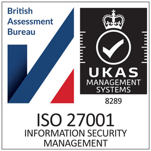 UKAS ISO 27001 Information Security Management certification badge