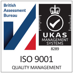 UKAS ISO 9001 Quality Management certification badge